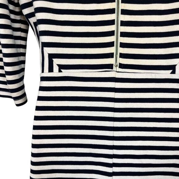Tabitha Womens Striped Knit 3/4 Sleeve Stretch Cotton Dress Pockets Mini sz 6 - Picture 10 of 16